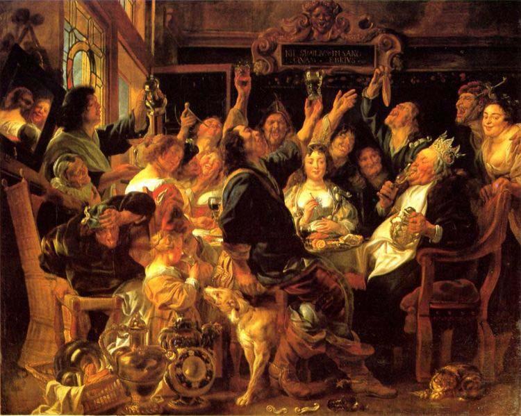 Jacob Jordaens Feast of the bean king China oil painting art